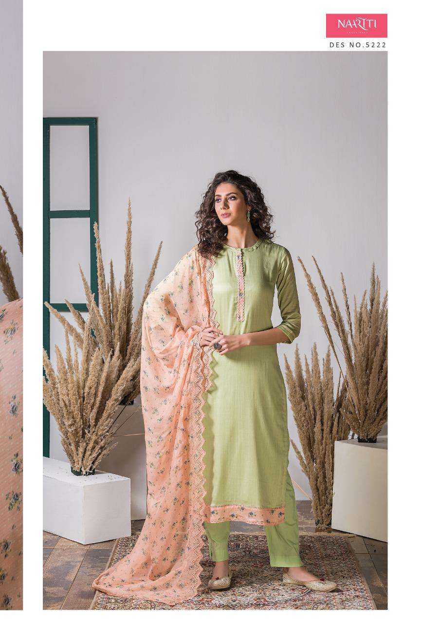 AWADHI BY NAARITI 5220 TO 5227 SERIES DESIGNER SUITS COLLECTION BEAUTIFUL STYLISH FANCY COLORFUL PARTY WEAR & OCCASIONAL WEAR COTTON DIGITAL PRINTED DRESSES AT WHOLESALE PRICE