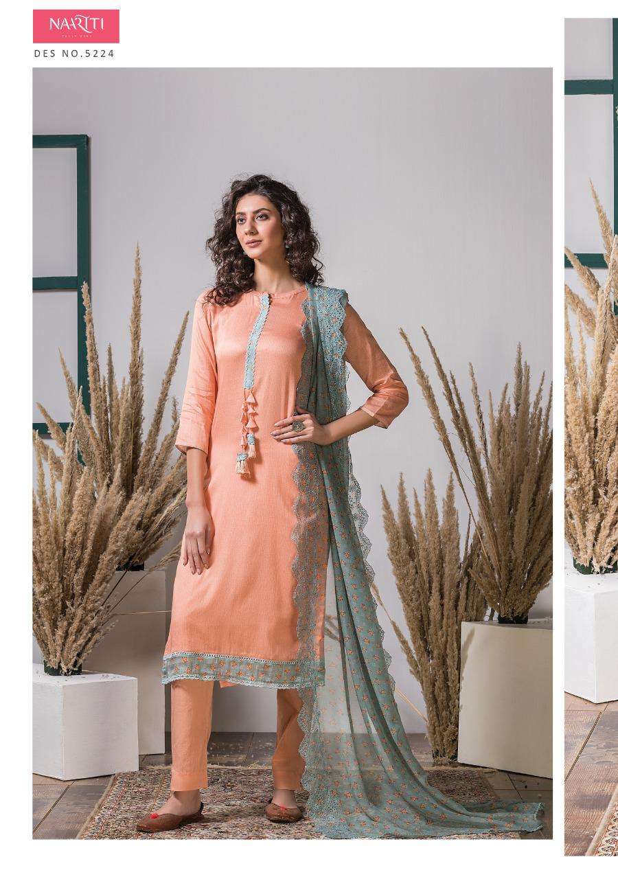 AWADHI BY NAARITI 5220 TO 5227 SERIES DESIGNER SUITS COLLECTION BEAUTIFUL STYLISH FANCY COLORFUL PARTY WEAR & OCCASIONAL WEAR COTTON DIGITAL PRINTED DRESSES AT WHOLESALE PRICE