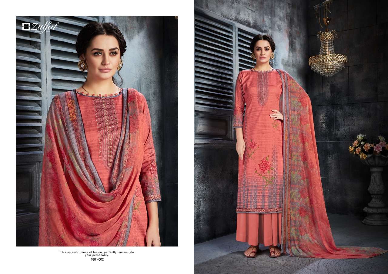 HOTSTAR 180 SERIES BY ZULFAT 180-001 TO 180-010 SERIES BEAUTIFUL SUITS STYLISH FANCY COLORFUL PARTY WEAR & OCCASIONAL WEAR JAM SATIN DIGITAL PRINTED DRESSES AT WHOLESALE PRICE