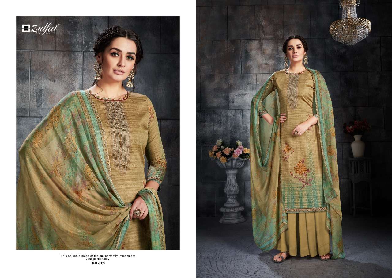 HOTSTAR 180 SERIES BY ZULFAT 180-001 TO 180-010 SERIES BEAUTIFUL SUITS STYLISH FANCY COLORFUL PARTY WEAR & OCCASIONAL WEAR JAM SATIN DIGITAL PRINTED DRESSES AT WHOLESALE PRICE