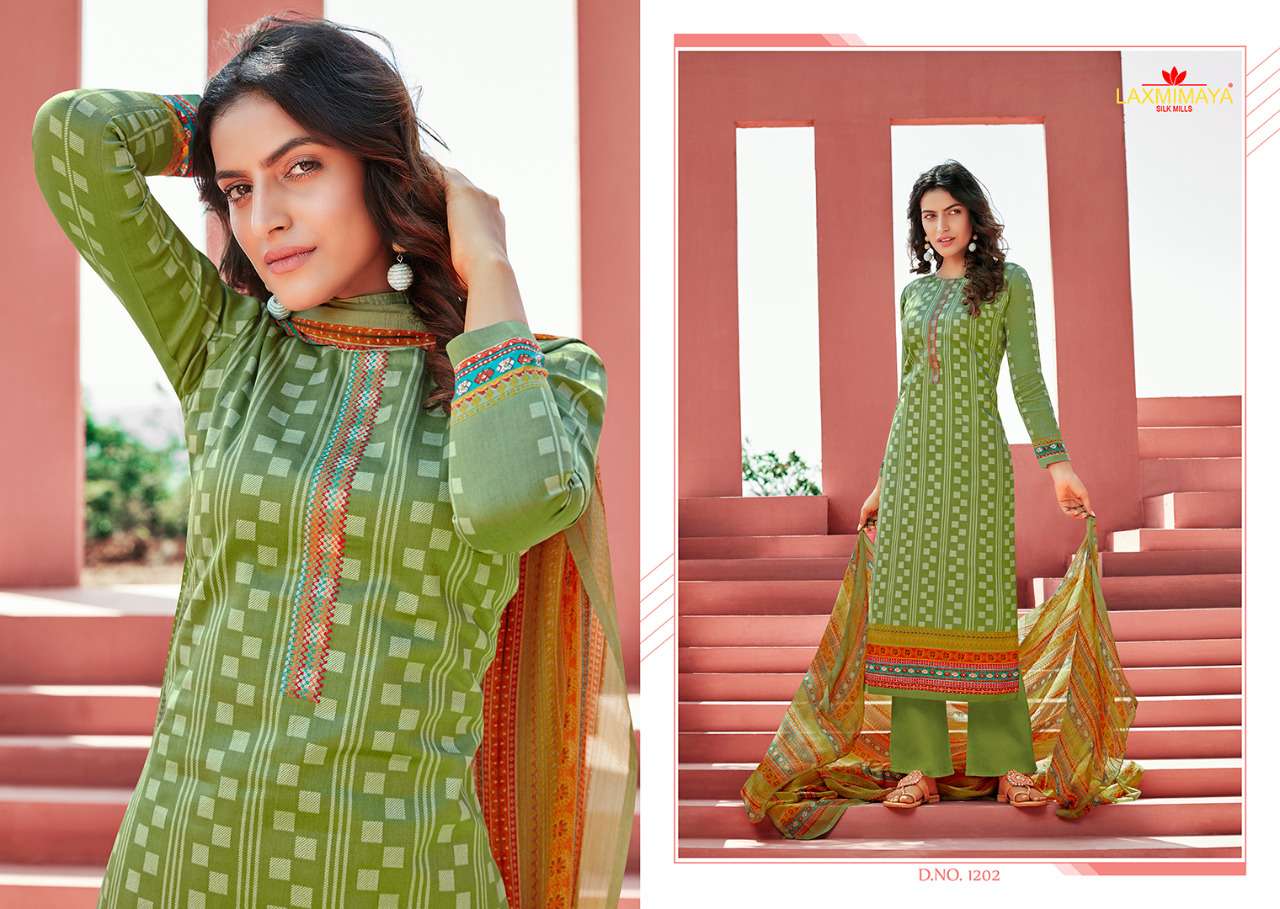 STARDUS BY LAXMIMAYA SILK MILLS 1198 TO 1207 SERIES BEAUTIFUL SUITS STYLISH FANCY COLORFUL PARTY WEAR & OCCASIONAL WEAR PURE JAM SILK DIGITAL PRINTED DRESSES AT WHOLESALE PRICE