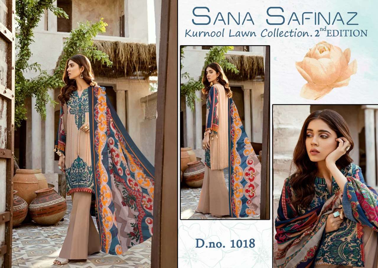 Sana Safinaz Kurnool Lawn Collection Vol-2 By Fashid Wholesale 1015 To 1018 Series Beautiful Suits Stylish Fancy Colorful Party Wear & Ethnic Wear Pure Lawn Printed Dresses At Wholesale Price