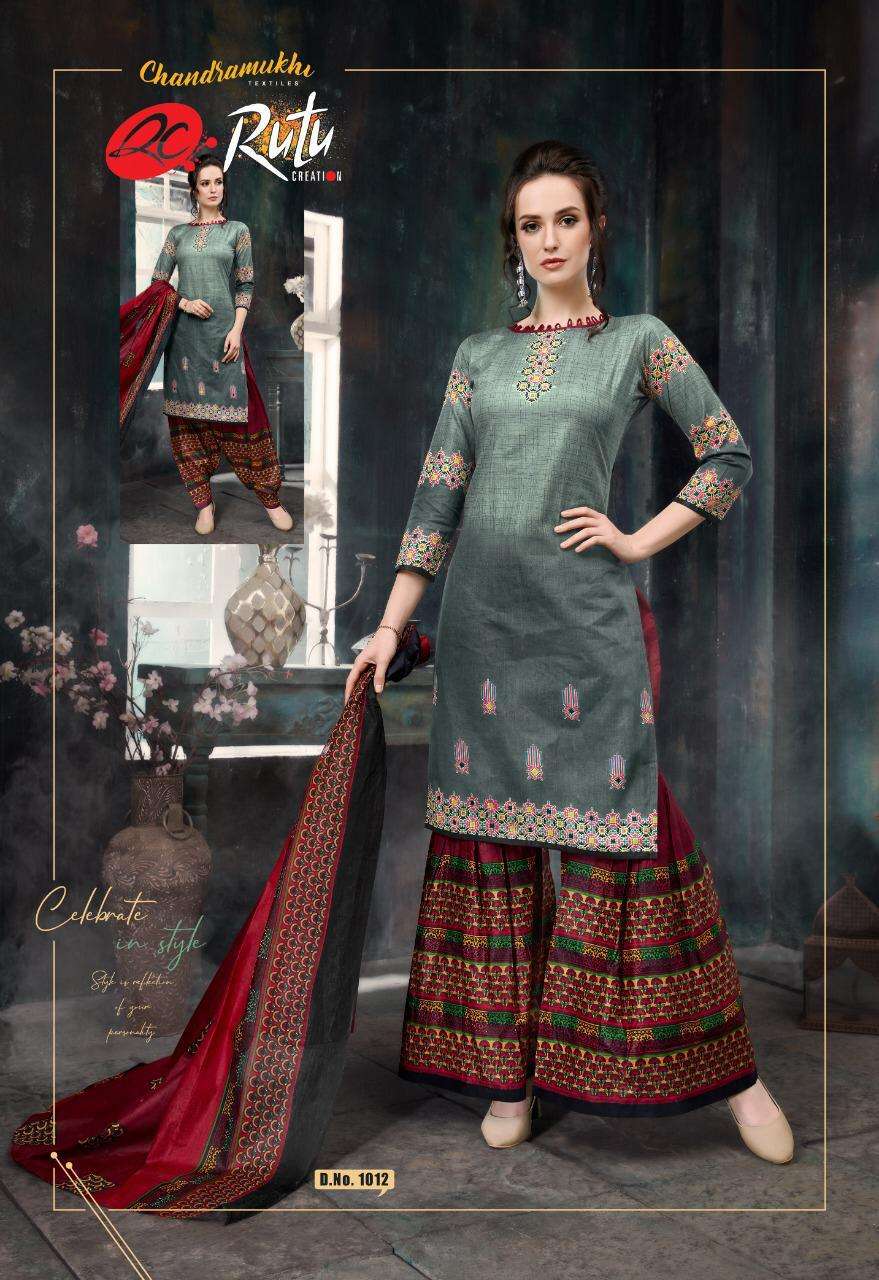 YAHOO SHARARA BY RUTU CREATION 1001 TO 1012 SERIES STYLISH FANCY BEAUTIFUL COLORFUL CASUAL WEAR & ETHNIC WEAR PURE COTTON DRESSES AT WHOLESALE PRICE