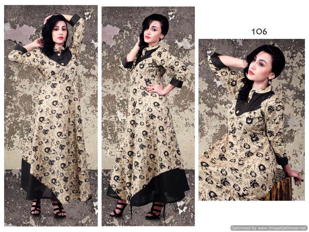 ZIA VOL-2 BY JUGNII 101 TO 108 SERIES DESIGNER BEAUTIFUL STYLISH FANCY COLORFUL PARTY WEAR & OCCASIONAL WEAR PURE COTTON GOWNS AT WHOLESALE PRICE