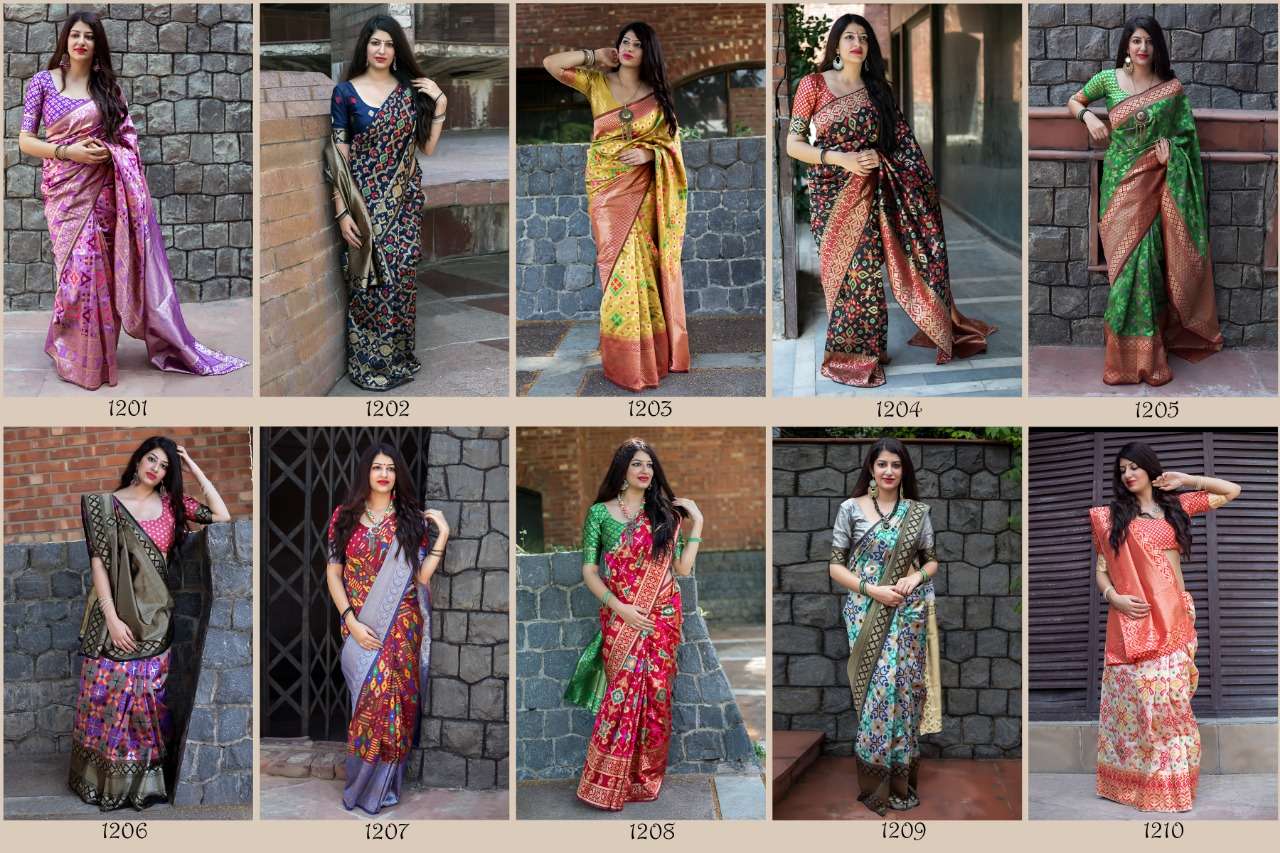 Maheshwari Silk By Manjuba Clothing 1201 To 1210 Series Indian Traditional Wear Collection Beautiful Stylish Fancy Colorful Party Wear & Occasional Wear Silk Weaving Sarees At Wholesale Price