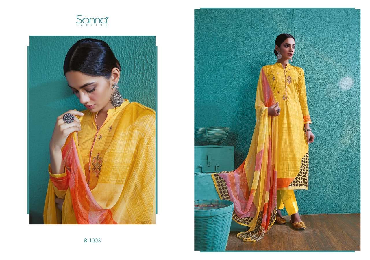 BREEZE BY SANNA FASHION 1001 TO 1008 SERIES BEAUTIFUL SUITS COLLECTION BEAUTIFUL STYLISH FANCY COLORFUL CASUAL WEAR & ETHNIC WEAR PURE COTTON DIGITAL PRINTED DRESSES AT WHOLESALE PRICE