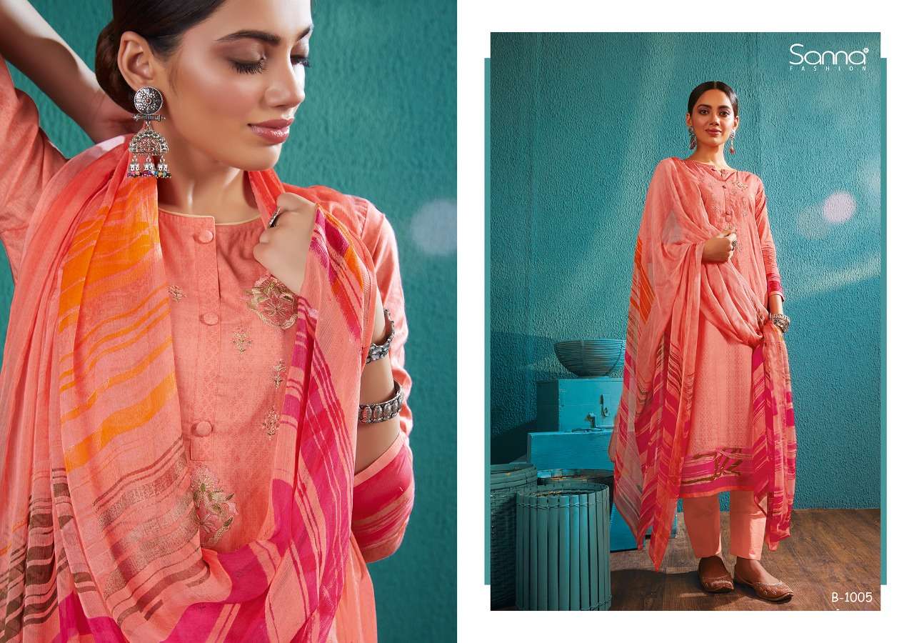 BREEZE BY SANNA FASHION 1001 TO 1008 SERIES BEAUTIFUL SUITS COLLECTION BEAUTIFUL STYLISH FANCY COLORFUL CASUAL WEAR & ETHNIC WEAR PURE COTTON DIGITAL PRINTED DRESSES AT WHOLESALE PRICE