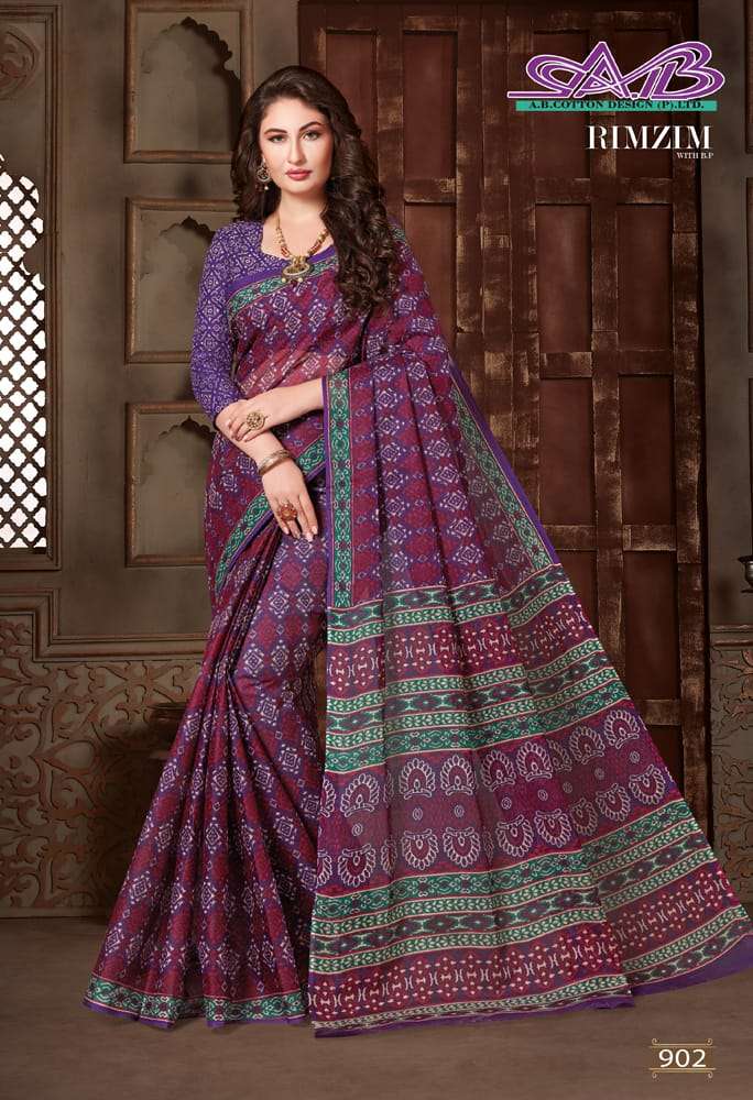RIMZIM BY A.B FASHION 900 TO 913 SERIES INDIAN TRADITIONAL WEAR COLLECTION BEAUTIFUL STYLISH FANCY COLORFUL PARTY WEAR & OCCASIONAL WEAR MUL MUL PRINTED SAREES AT WHOLESALE PRICE
