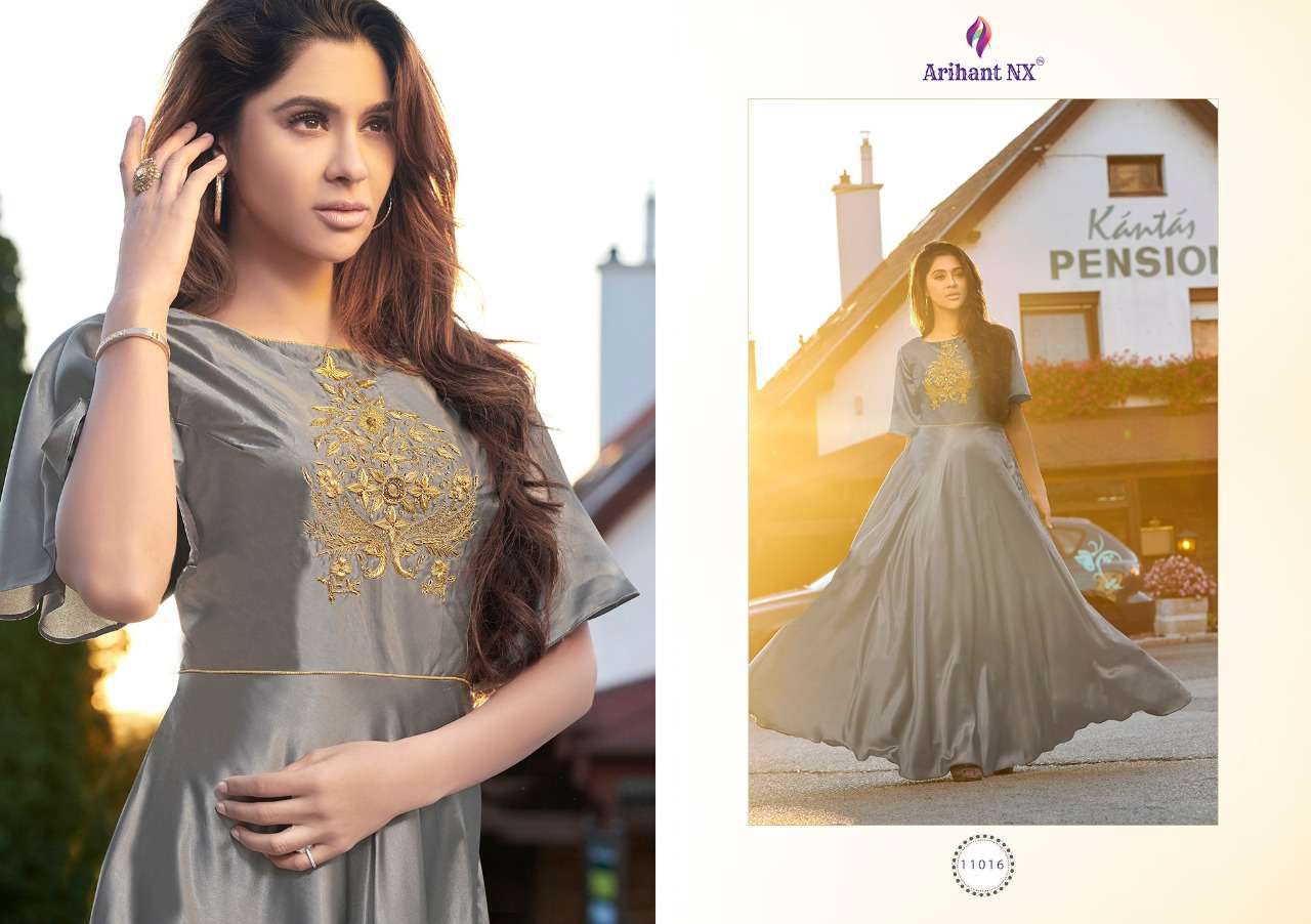 Forever Vol-2 By Arihant Designer 11009 To 11016 Series Designer Anarkali Suits Beautiful Stylish Fancy Colorful Party Wear & Occasional Wear Soft Silk Gowns At Wholesale Price