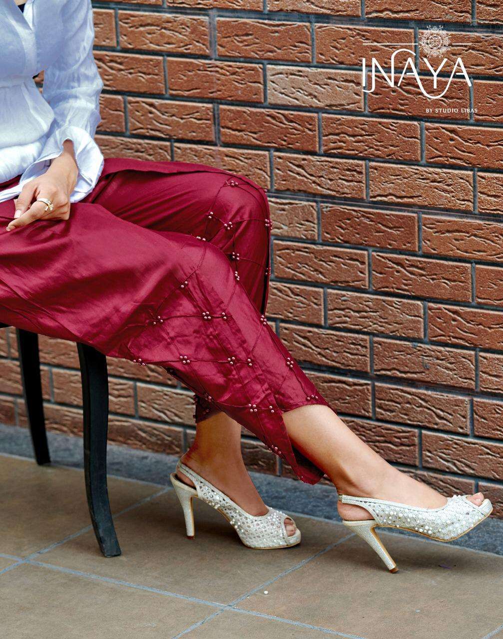 Tulip Pants Nx By Inaya Indian Traditional Wear Collection Beautiful Stylish Fancy Colorful Party Wear & Occasional Wear Cotton Satin Pants At Wholesale Price