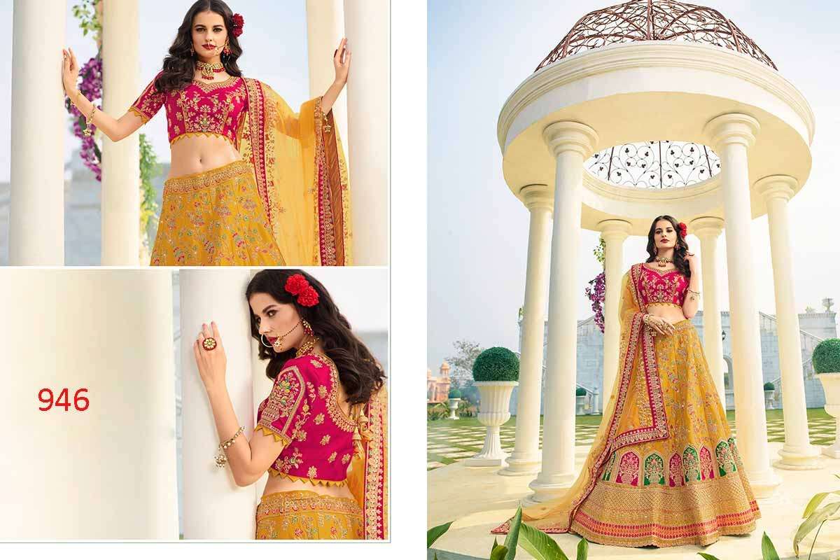 ROYAL VOL-11 BY FASHID WHOLESALE 946 TO 952 SERIES BRIDAL WEAR COLLECTION BEAUTIFUL STYLISH COLORFUL FANCY PARTY WEAR & OCCASIONAL WEAR FANCY LEHENGAS AT WHOLESALE PRICE