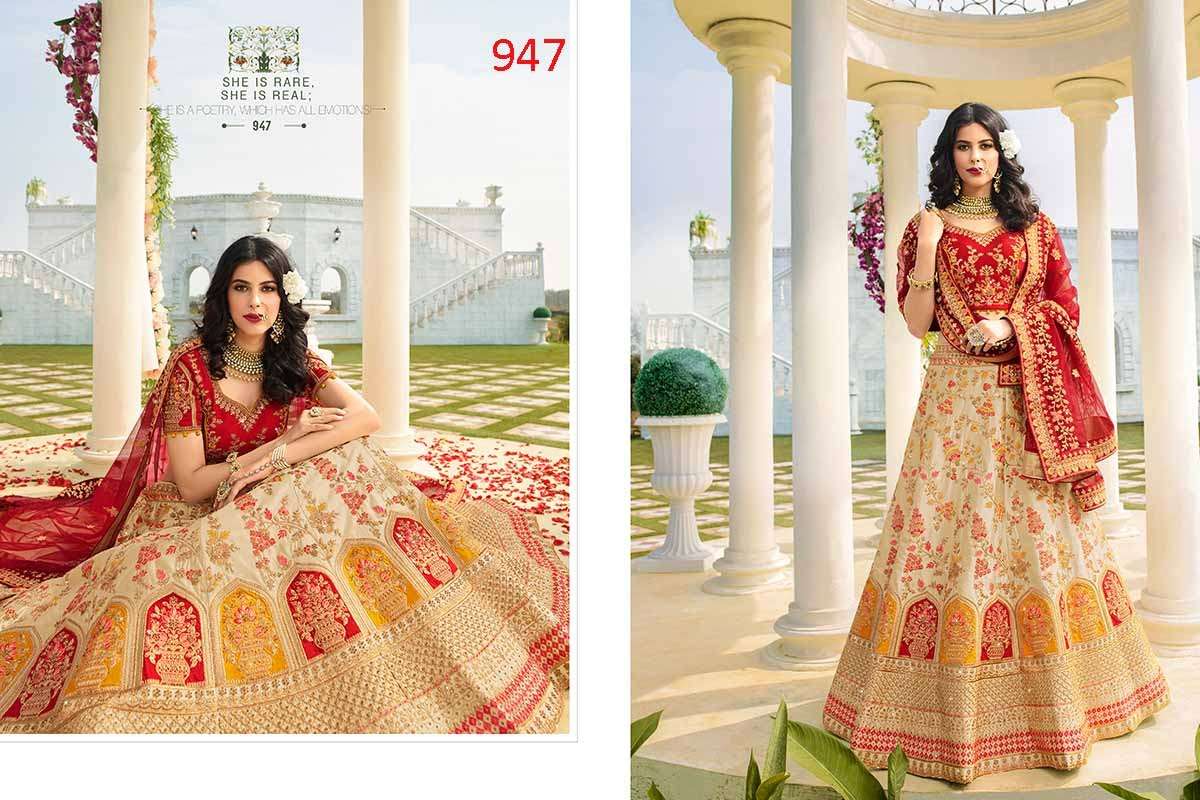 ROYAL VOL-11 BY FASHID WHOLESALE 946 TO 952 SERIES BRIDAL WEAR COLLECTION BEAUTIFUL STYLISH COLORFUL FANCY PARTY WEAR & OCCASIONAL WEAR FANCY LEHENGAS AT WHOLESALE PRICE