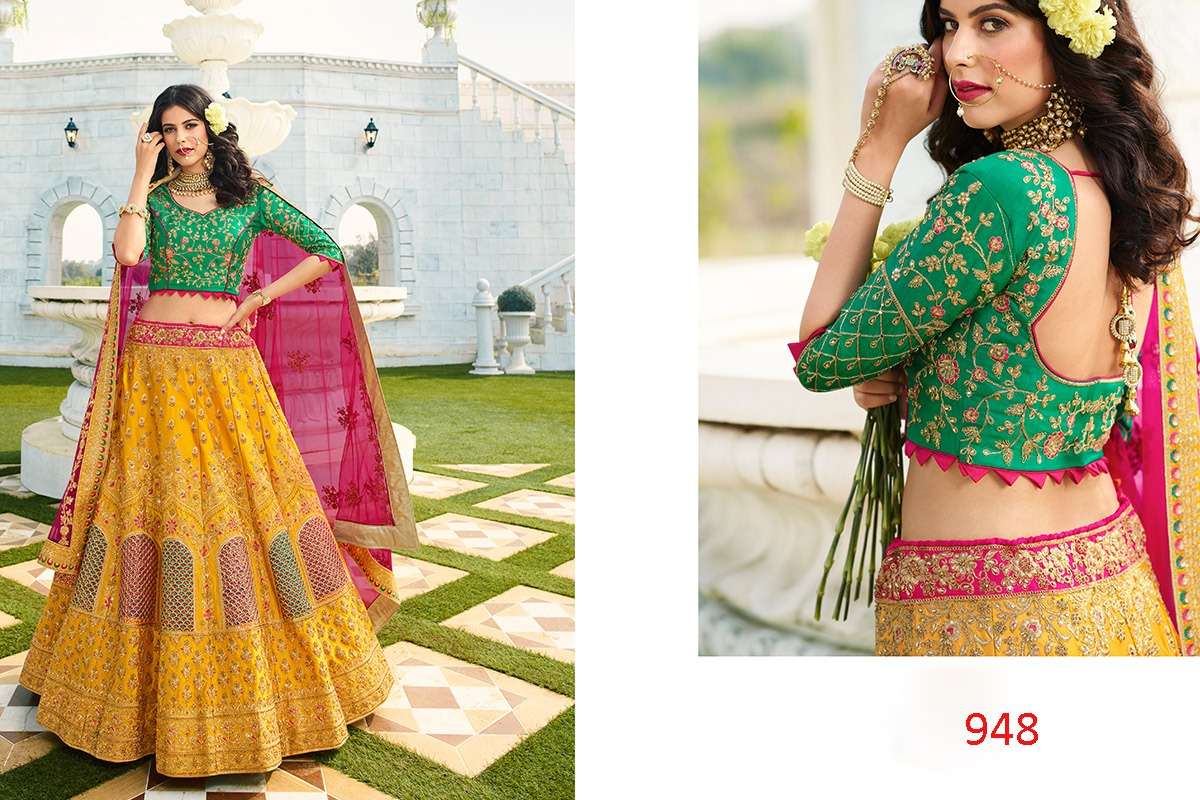 ROYAL VOL-11 BY FASHID WHOLESALE 946 TO 952 SERIES BRIDAL WEAR COLLECTION BEAUTIFUL STYLISH COLORFUL FANCY PARTY WEAR & OCCASIONAL WEAR FANCY LEHENGAS AT WHOLESALE PRICE