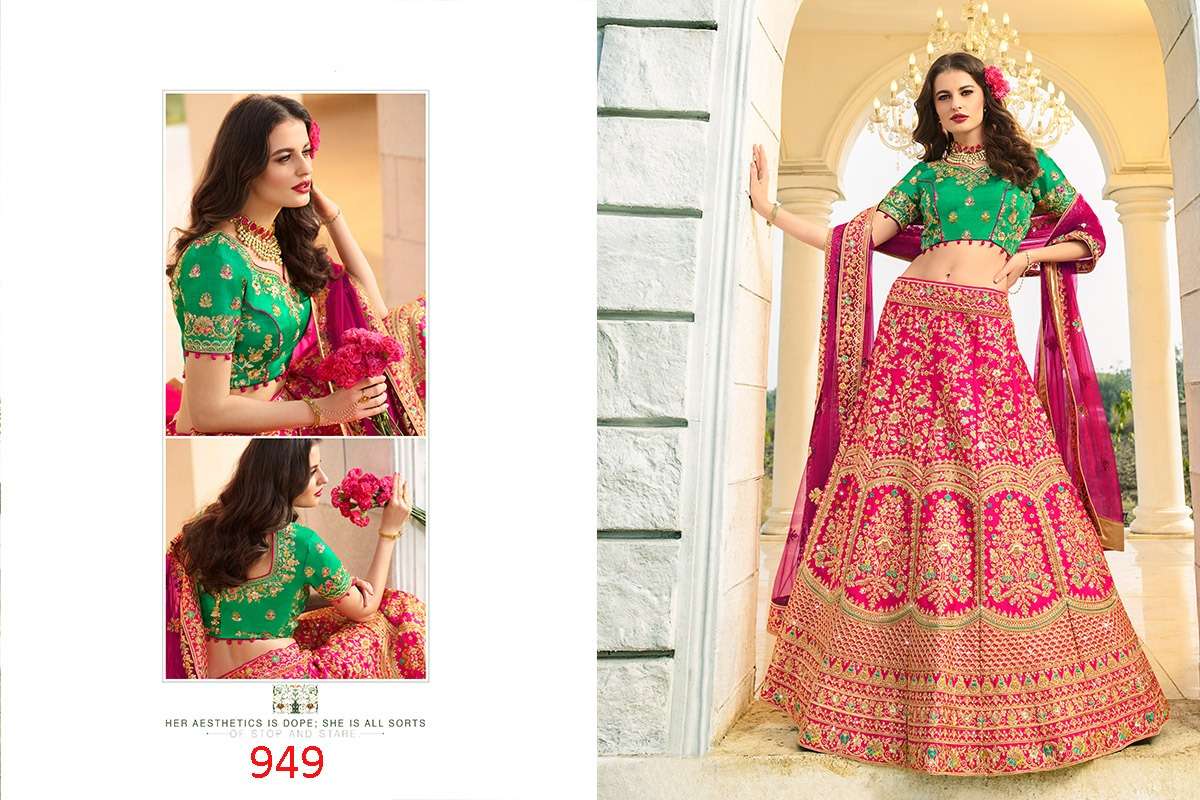ROYAL VOL-11 BY FASHID WHOLESALE 946 TO 952 SERIES BRIDAL WEAR COLLECTION BEAUTIFUL STYLISH COLORFUL FANCY PARTY WEAR & OCCASIONAL WEAR FANCY LEHENGAS AT WHOLESALE PRICE