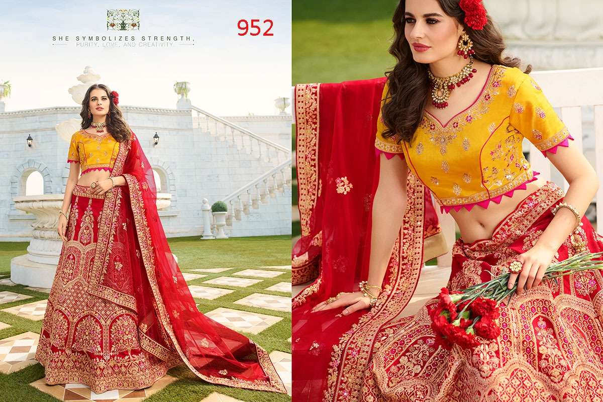 ROYAL VOL-11 BY FASHID WHOLESALE 946 TO 952 SERIES BRIDAL WEAR COLLECTION BEAUTIFUL STYLISH COLORFUL FANCY PARTY WEAR & OCCASIONAL WEAR FANCY LEHENGAS AT WHOLESALE PRICE