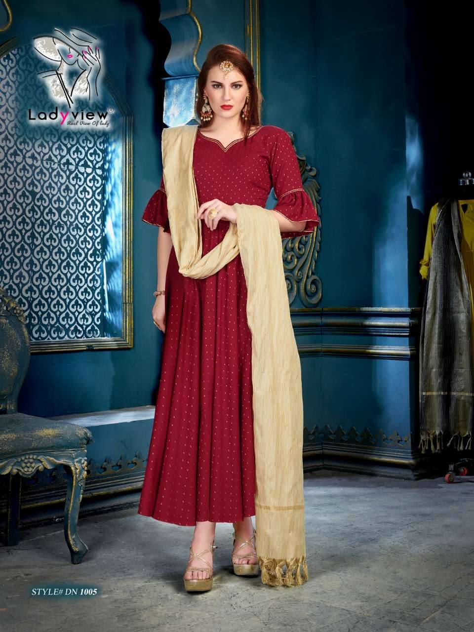 Manohari By Lady View 1001 To 1008 Series Stylish Fancy Beautiful Colorful Casual Wear & Ethnic Wear Pure Weaving Butti Rayon Kurtis At Wholesale Price