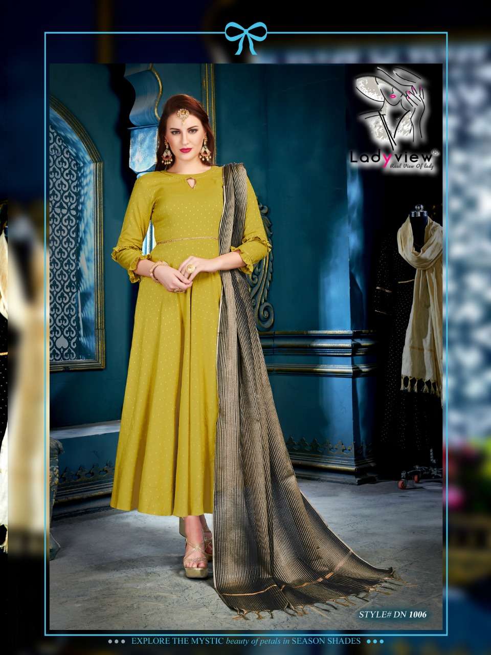 Manohari By Lady View 1001 To 1008 Series Stylish Fancy Beautiful Colorful Casual Wear & Ethnic Wear Pure Weaving Butti Rayon Kurtis At Wholesale Price