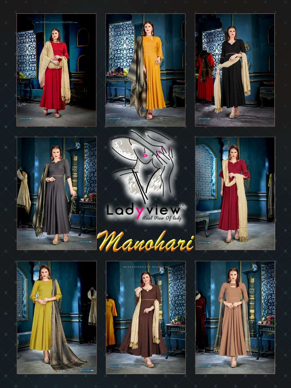 Manohari By Lady View 1001 To 1008 Series Stylish Fancy Beautiful Colorful Casual Wear & Ethnic Wear Pure Weaving Butti Rayon Kurtis At Wholesale Price