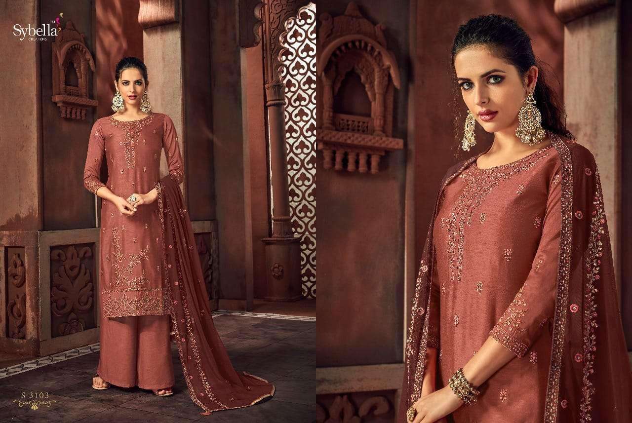 RIHANA NX BY SYBELLA 3101 TO 3105 SERIES BEAUTIFUL SUITS STYLISH FANCY COLORFUL PARTY WEAR & OCCASIONAL WEAR RASS SILK EMBROIDERED DRESSES AT WHOLESALE PRICE