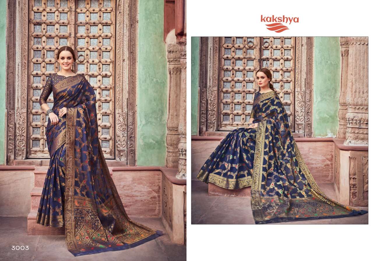 KHUSHBOO BY KAKSHYA 3001 TO 3006 SERIES INDIAN TRADITIONAL WEAR COLLECTION BEAUTIFUL STYLISH FANCY COLORFUL PARTY WEAR & OCCASIONAL WEAR COTTON ZARI SAREES AT WHOLESALE PRICE