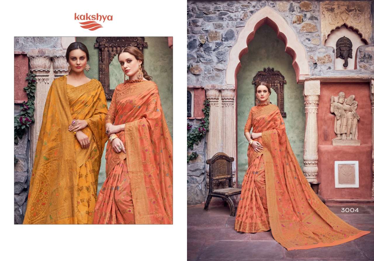 KHUSHBOO BY KAKSHYA 3001 TO 3006 SERIES INDIAN TRADITIONAL WEAR COLLECTION BEAUTIFUL STYLISH FANCY COLORFUL PARTY WEAR & OCCASIONAL WEAR COTTON ZARI SAREES AT WHOLESALE PRICE