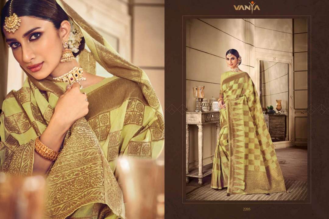 Vanya Vol-12 By Vanya 2201 To 2209 Series Indian Traditional Wear Collection Beautiful Stylish Fancy Colorful Party Wear & Occasional Wear Fancy Sarees At Wholesale Price