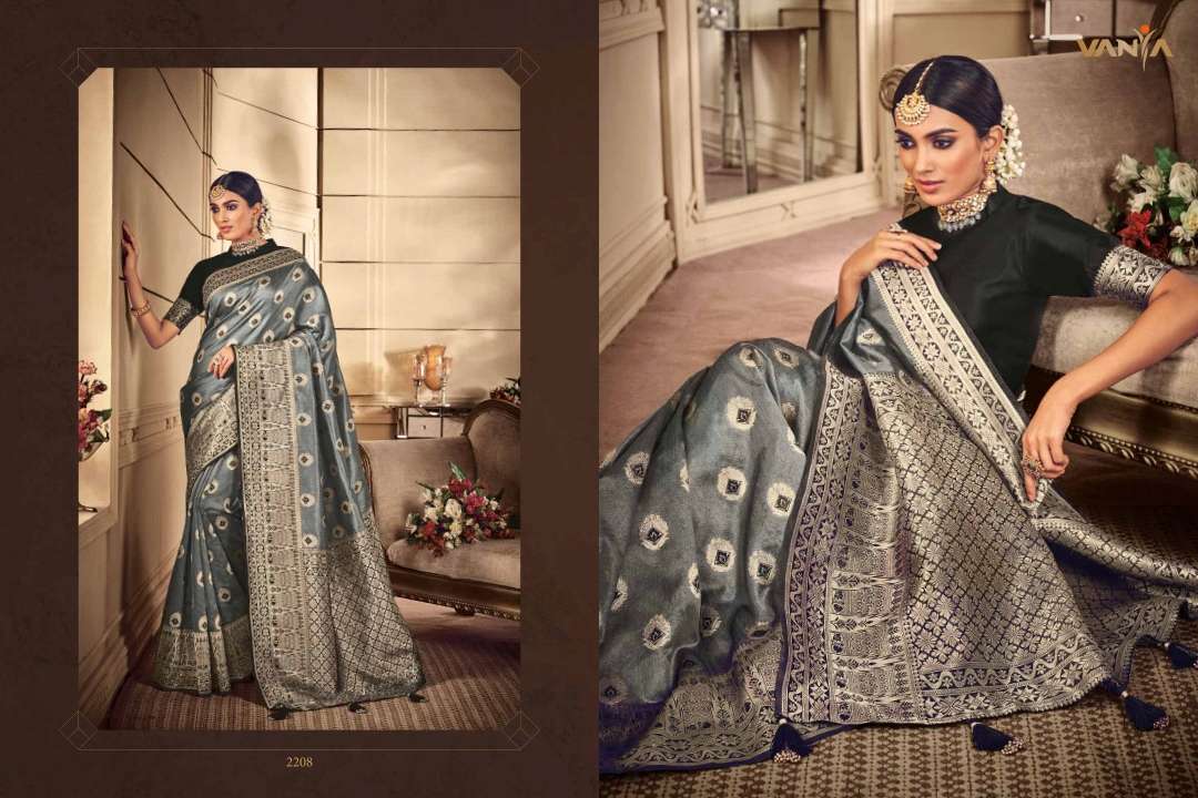Vanya Vol-12 By Vanya 2201 To 2209 Series Indian Traditional Wear Collection Beautiful Stylish Fancy Colorful Party Wear & Occasional Wear Fancy Sarees At Wholesale Price