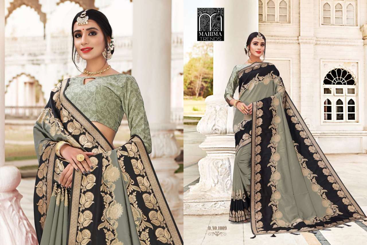 MESHWORK BY MAHIMA TRENDS 1001 TO 1009 SERIES INDIAN TRADITIONAL WEAR COLLECTION BEAUTIFUL STYLISH FANCY COLORFUL PARTY WEAR & OCCASIONAL WEAR FANCY SAREES AT WHOLESALE PRICE