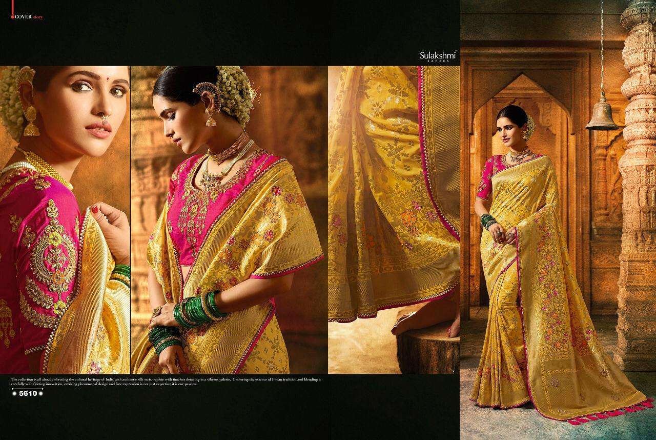 Sundri By Sulakshmi 5601 To 5612 Series Indian Traditional Wear Collection Beautiful Stylish Fancy Colorful Party Wear & Occasional Wear Fancy Sarees At Wholesale Price