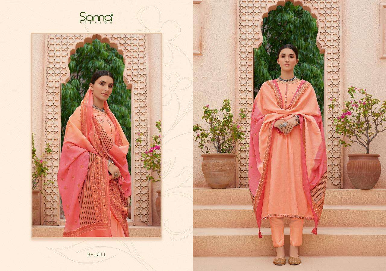 BENAZIR BY SANNA FASHION 1009 TO 1018 SERIES BEAUTIFUL SUITS COLLECTION BEAUTIFUL STYLISH FANCY COLORFUL CASUAL WEAR & ETHNIC WEAR PURE AZ COTTON JAM SILK DRESSES AT WHOLESALE PRICE