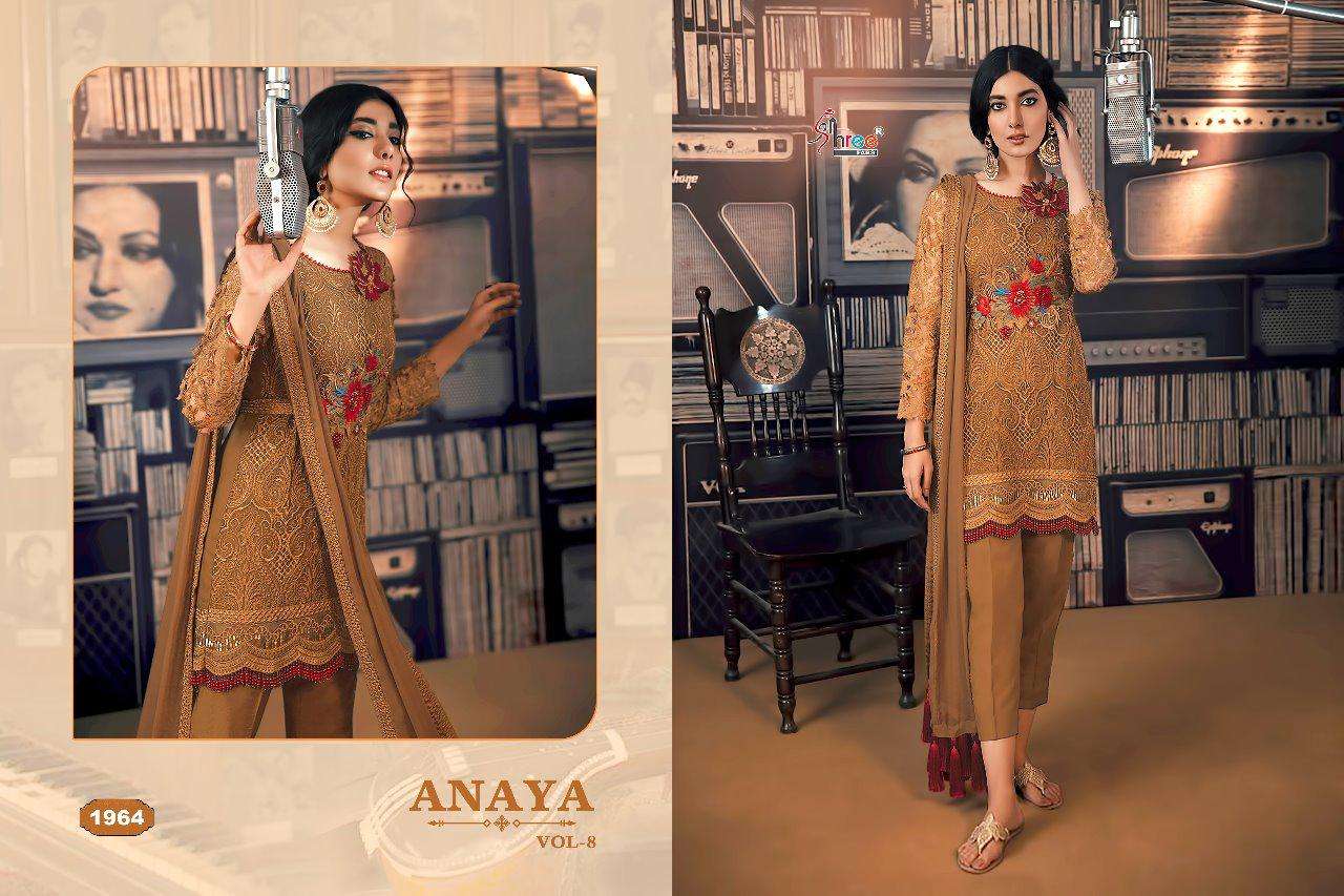 Anaya Vol-8  By Shree Fabs 1961 To 1967 Series Pakistani Designer Suits Collection Beautiful Stylish Fancy Colorful Party Wear & Occasional Wear Faux Georgette With Heavy Embroidered Dresses At Wholesale Price