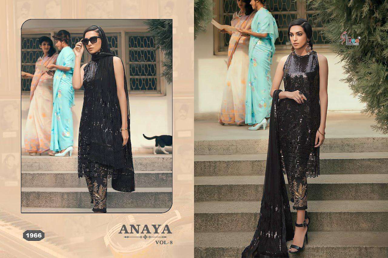 Anaya Vol-8  By Shree Fabs 1961 To 1967 Series Pakistani Designer Suits Collection Beautiful Stylish Fancy Colorful Party Wear & Occasional Wear Faux Georgette With Heavy Embroidered Dresses At Wholesale Price