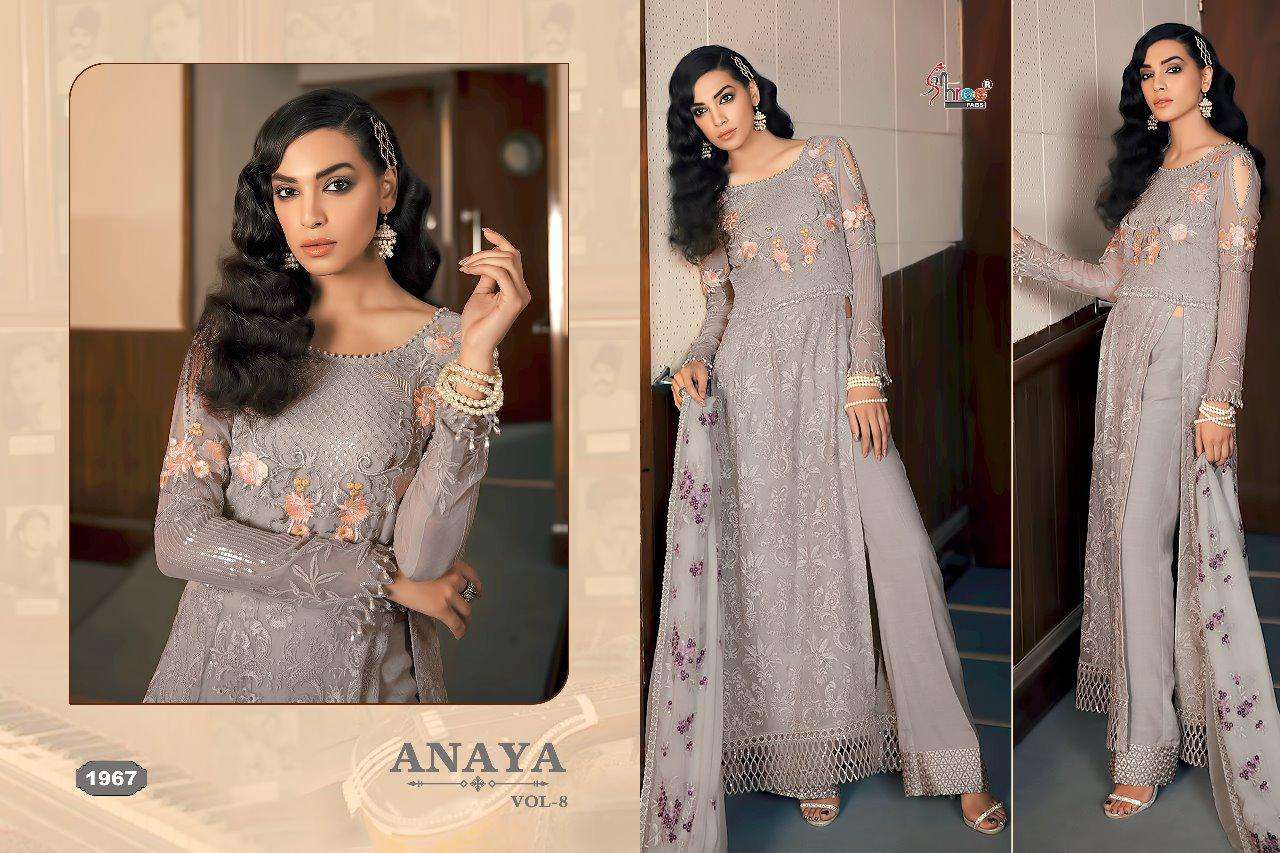 Anaya Vol-8  By Shree Fabs 1961 To 1967 Series Pakistani Designer Suits Collection Beautiful Stylish Fancy Colorful Party Wear & Occasional Wear Faux Georgette With Heavy Embroidered Dresses At Wholesale Price