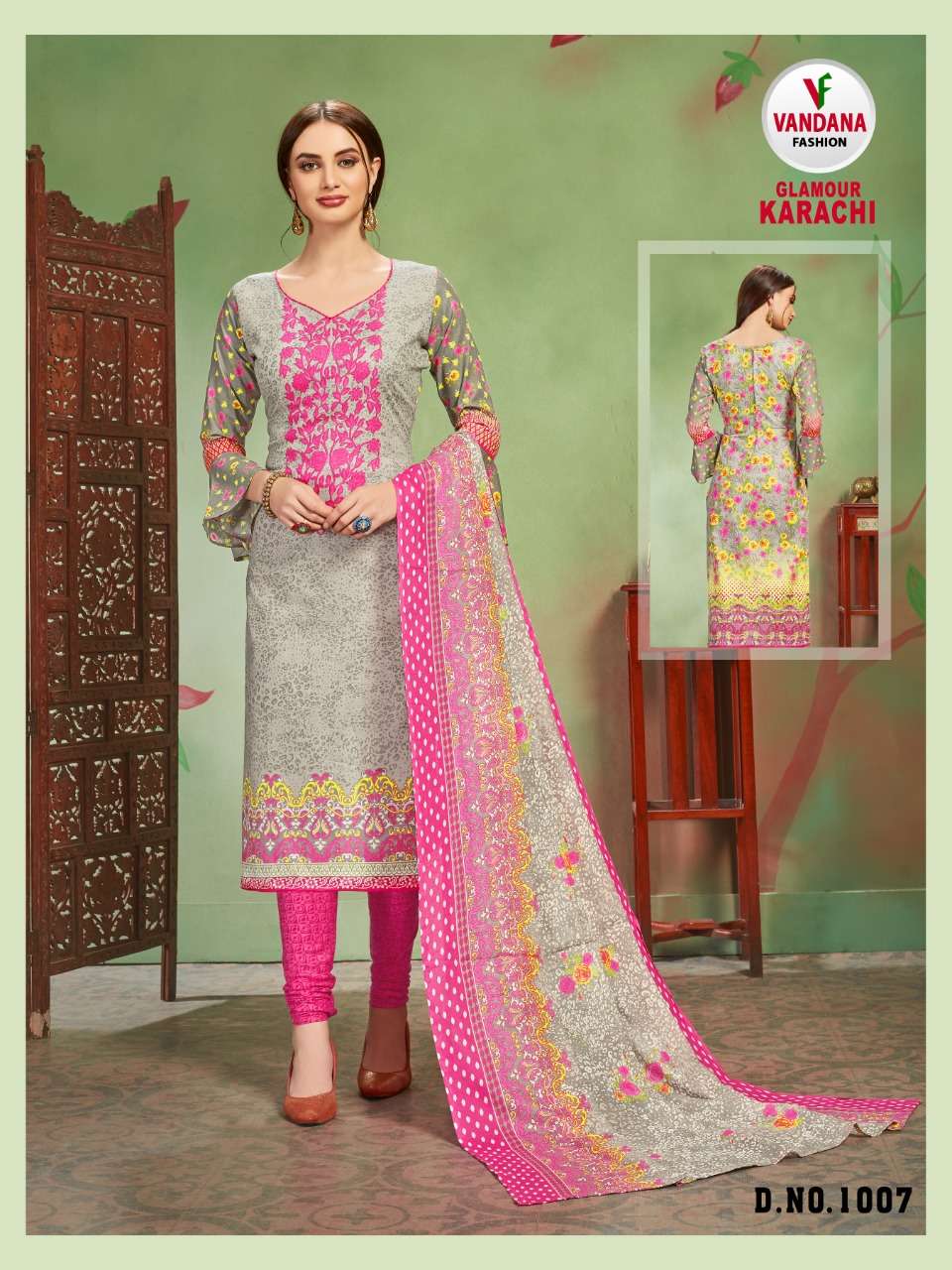 GLAMOUR KARACHI BY VANDANA 1001 TO 1012 SERIES STYLISH FANCY BEAUTIFUL COLORFUL CASUAL WEAR & ETHNIC WEAR COTTON PRINTED DRESSES AT WHOLESALE PRICE