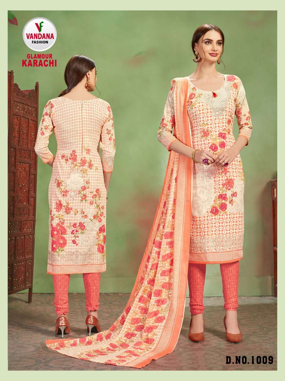 GLAMOUR KARACHI BY VANDANA 1001 TO 1012 SERIES STYLISH FANCY BEAUTIFUL COLORFUL CASUAL WEAR & ETHNIC WEAR COTTON PRINTED DRESSES AT WHOLESALE PRICE