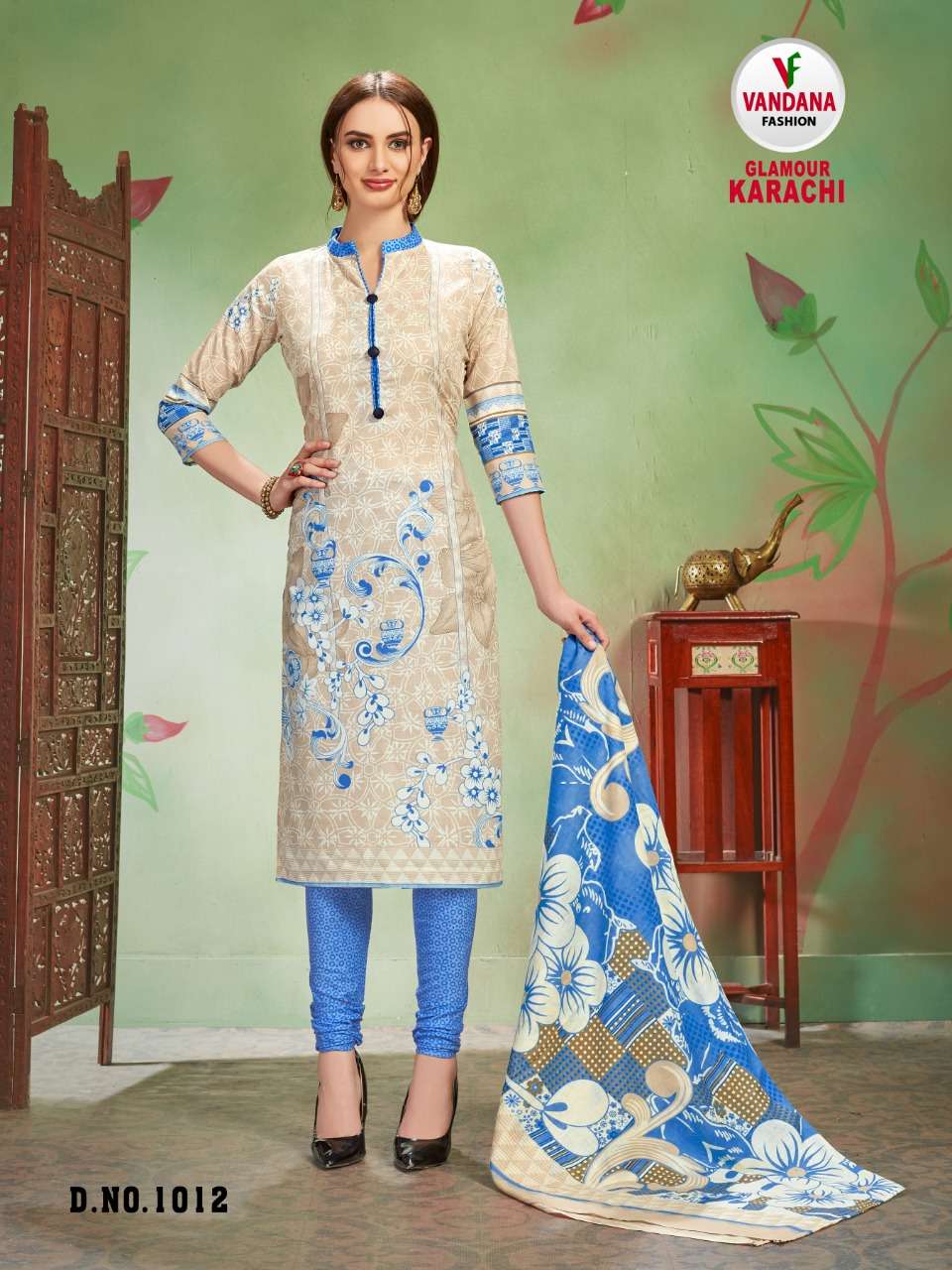 GLAMOUR KARACHI BY VANDANA 1001 TO 1012 SERIES STYLISH FANCY BEAUTIFUL COLORFUL CASUAL WEAR & ETHNIC WEAR COTTON PRINTED DRESSES AT WHOLESALE PRICE