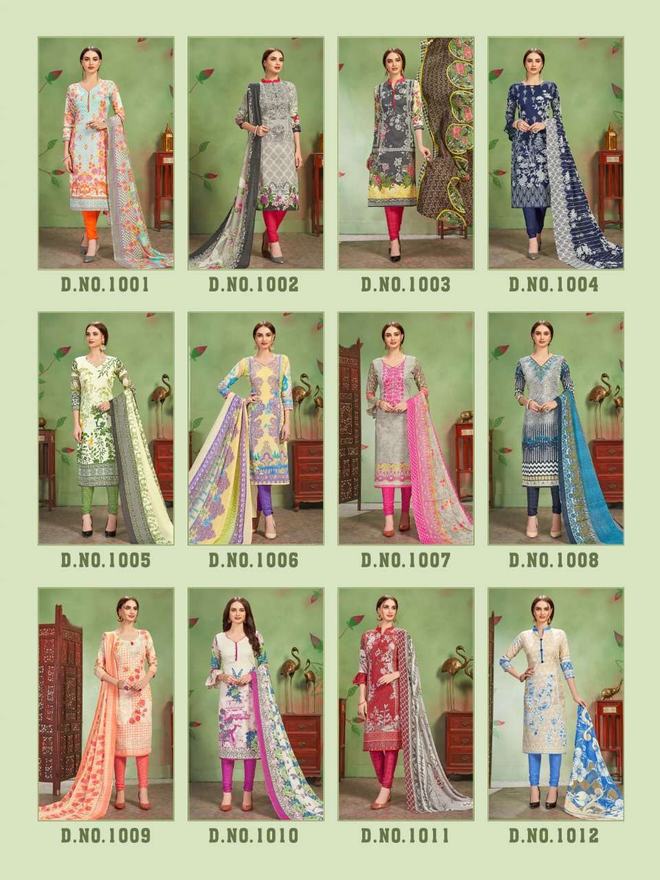 GLAMOUR KARACHI BY VANDANA 1001 TO 1012 SERIES STYLISH FANCY BEAUTIFUL COLORFUL CASUAL WEAR & ETHNIC WEAR COTTON PRINTED DRESSES AT WHOLESALE PRICE