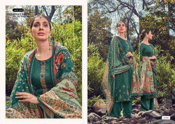 PANIHARI VOL-4 BY SHAHNAZ ARTS 4141 TO 4148 SERIES BEAUTIFUL SUITS STYLISH FANCY COLORFUL PARTY WEAR & ETHNIC WEAR JAM COTTON PRINTED DRESSES AT WHOLESALE PRICE