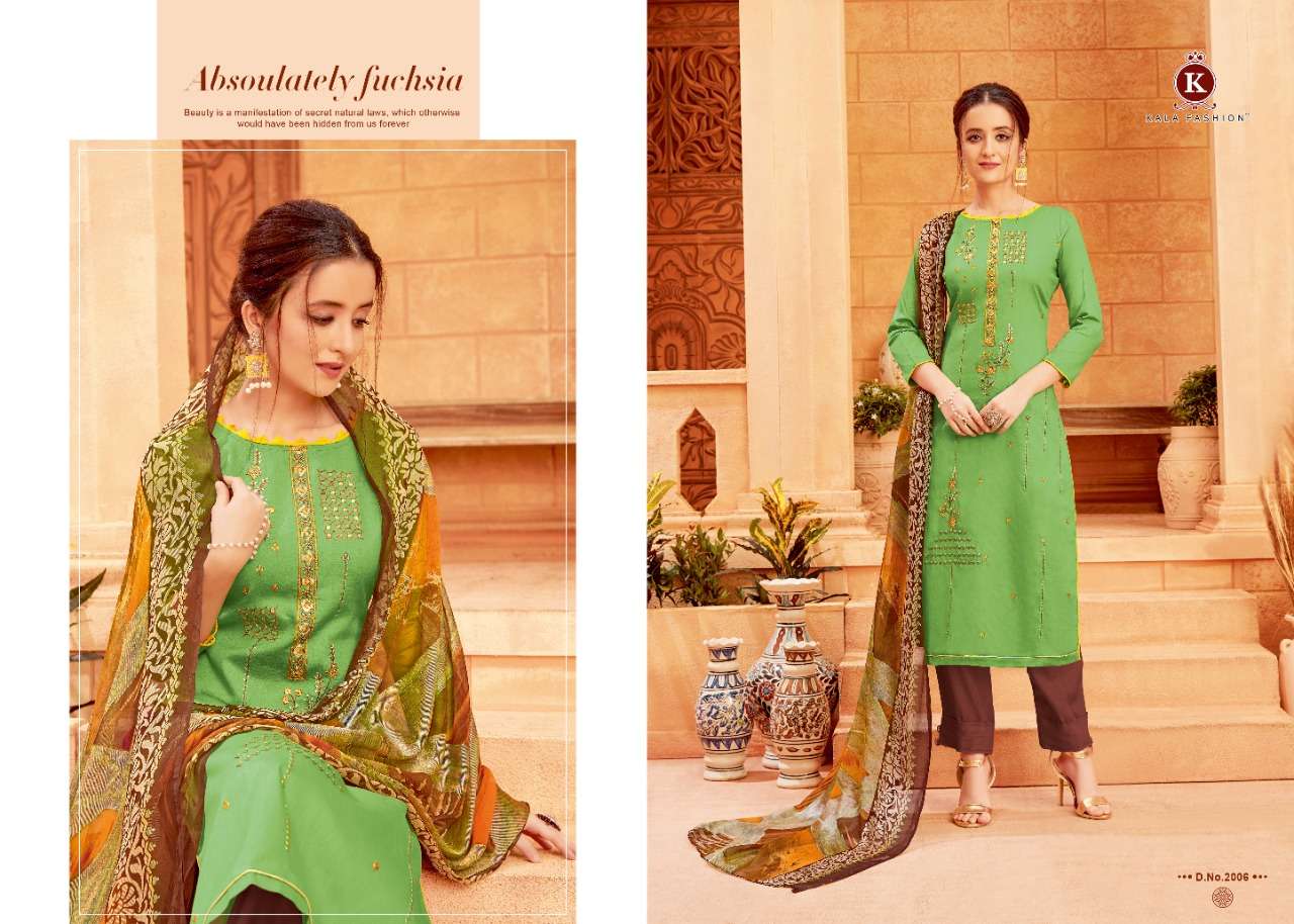 PUNJAB EXPRESS 2001 SERIES BY KALA FASHION 2001 TO 2010 SERIES DESIGNER SUITS BEAUTIFUL STYLISH FANCY COLORFUL PARTY WEAR & ETHNIC WEAR JAM SATIN WITH EMBROIDERY DRESSES AT WHOLESALE PRICE