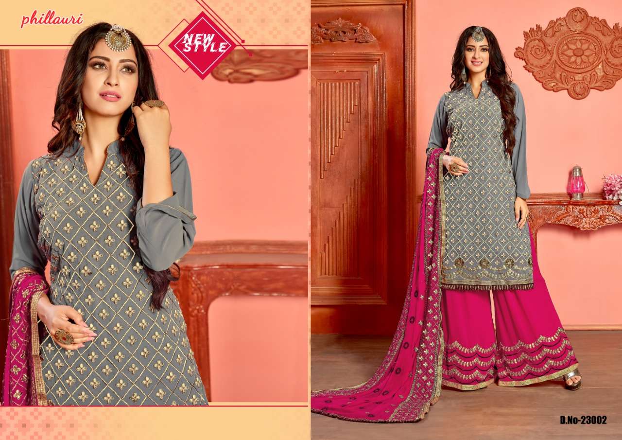 Phillauri Vol-10 By Phillauri 23001 To 23005 Series Designer Suits Beautiful Stylish Fancy Colorful Party Wear & Occasional Wear Georgette Embroidered Dresses At Wholesale Price
