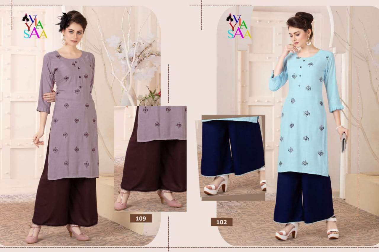 MASTII BY VIYASSA 01 TO 10 SERIES BEAUTIFUL COLORFUL STYLISH FANCY CASUAL WEAR & ETHNIC WEAR & READY TO WEAR RAYON SLUB KURTIS AT WHOLESALE PRICE