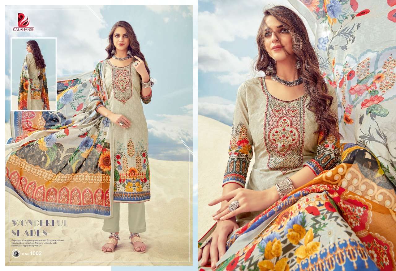 FIZAA BY KALAHANSH 1001 TO 1006 SERIES BEAUTIFUL SUITS STYLISH FANCY COLORFUL PARTY WEAR & ETHNIC WEAR LAWN COTTON DIGITAL PRINTED DRESSES AT WHOLESALE PRICE