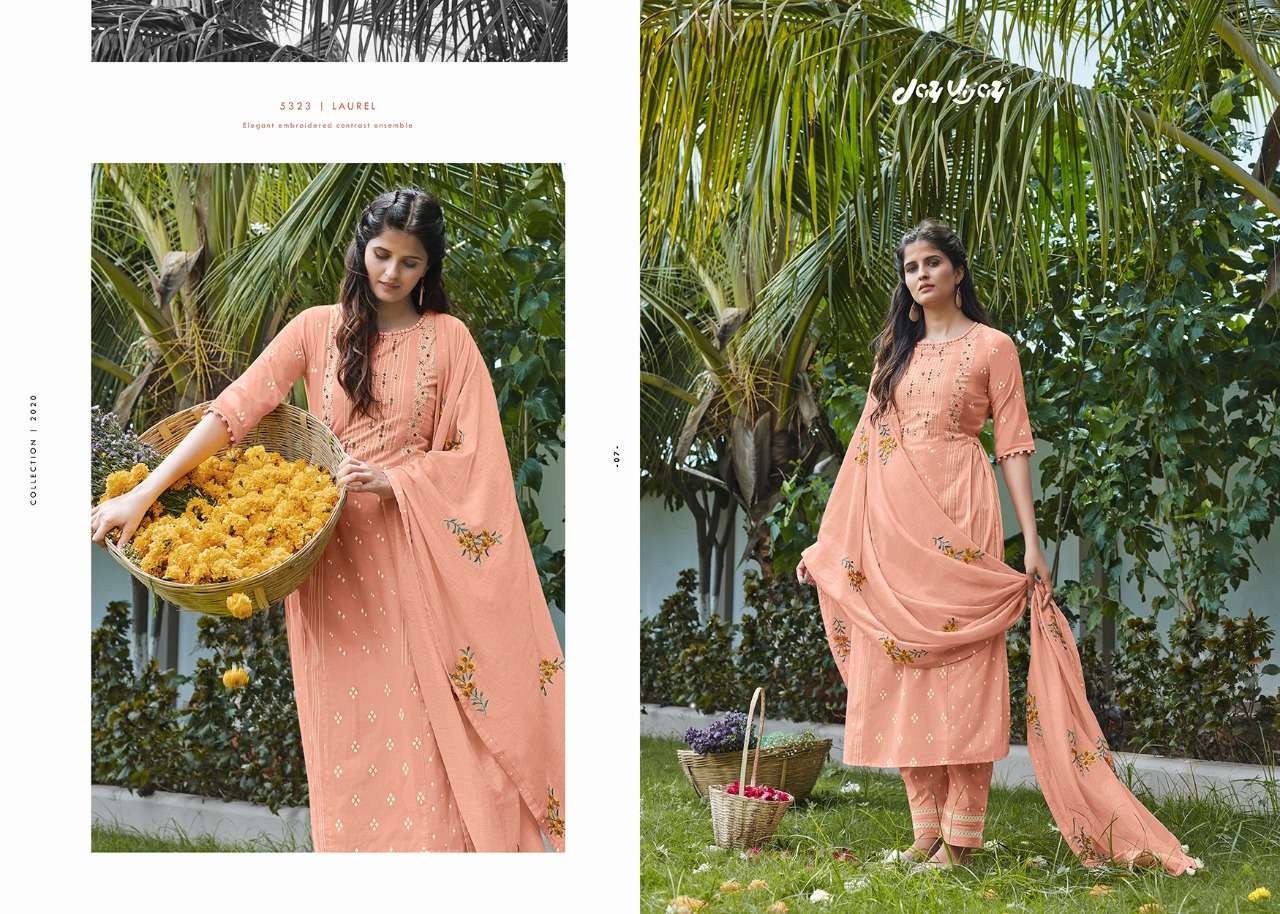 LAUREL VOL-2 BY JAY VIJAY 5321 TO 5330 SERIES BEAUTIFUL SUITS STYLISH FANCY COLORFUL PARTY WEAR & ETHNIC WEAR LAWN COTTON KHADI PRINTED DRESSES AT WHOLESALE PRICE