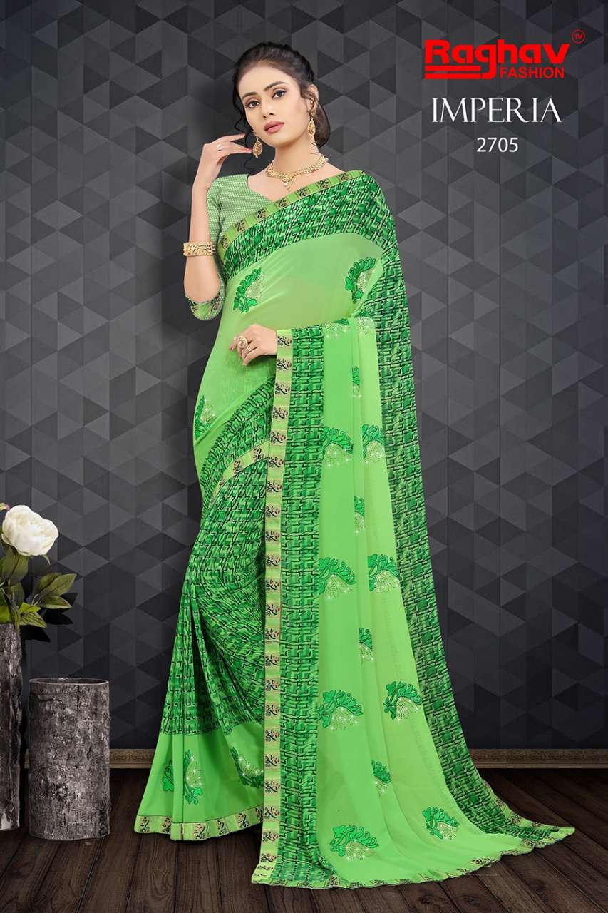 IMPERIA BY RAGHAV FASHION 2701 TO 2708 SERIES INDIAN TRADITIONAL WEAR COLLECTION BEAUTIFUL STYLISH FANCY COLORFUL PARTY WEAR & OCCASIONAL WEAR WEIGHTLESS SAREES AT WHOLESALE PRICE