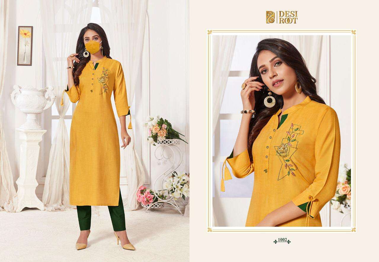 FEMISTA BY DESI ROOT 1001 TO 1008 SERIES BEAUTIFUL COLORFUL STYLISH FANCY CASUAL WEAR & ETHNIC WEAR & READY TO WEAR LAFER LINEN PRINTED KURTIS AT WHOLESALE PRICE