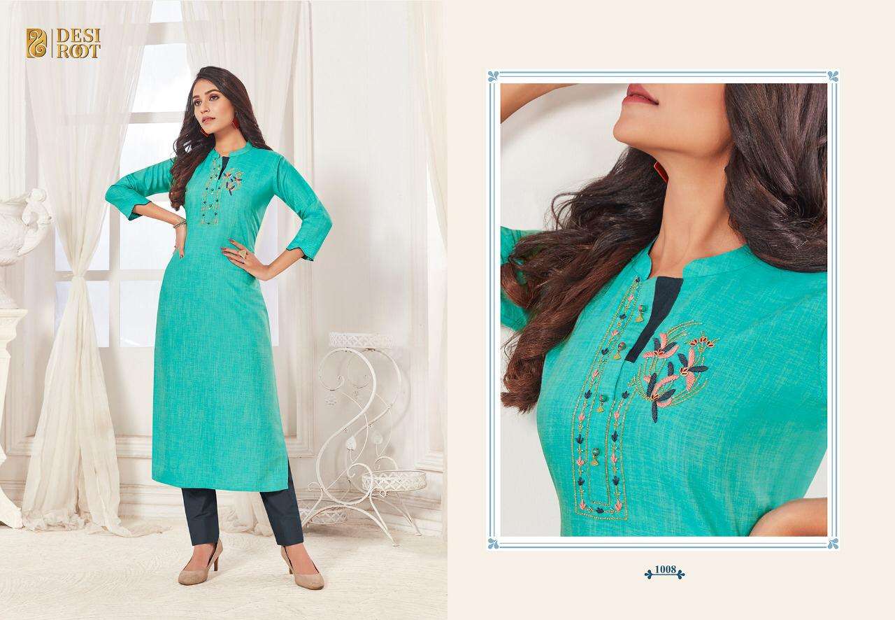 FEMISTA BY DESI ROOT 1001 TO 1008 SERIES BEAUTIFUL COLORFUL STYLISH FANCY CASUAL WEAR & ETHNIC WEAR & READY TO WEAR LAFER LINEN PRINTED KURTIS AT WHOLESALE PRICE