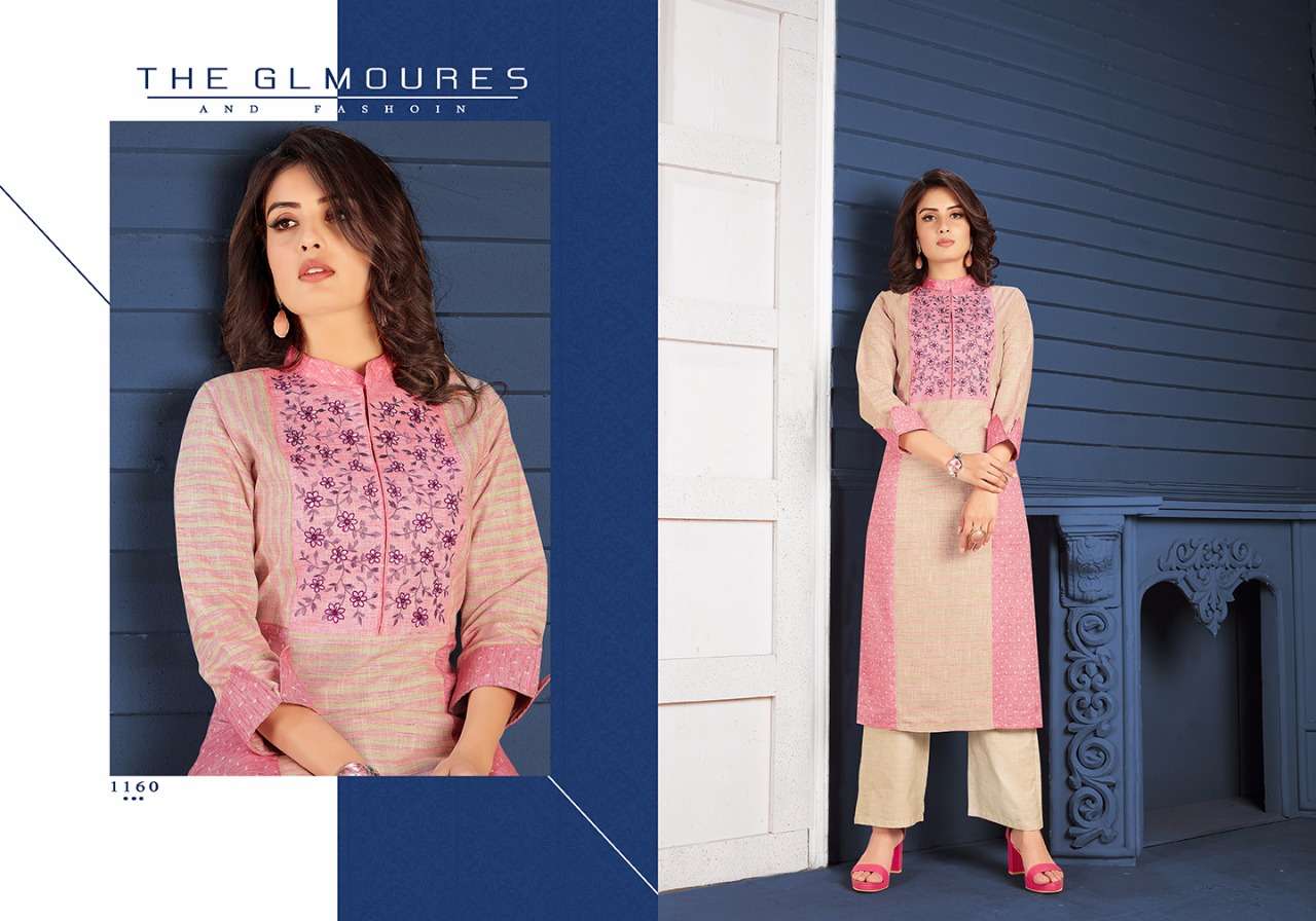 BLUE BELL VOL-2 BY MANYA 1156 TO 1161 SERIES BEAUTIFUL COLORFUL STYLISH FANCY CASUAL WEAR & ETHNIC WEAR & READY TO WEAR PURE SOFT COTTON HANDLOOM EMBROIDRED KURTIS WITH BOTTOM AT WHOLESALE PRICE