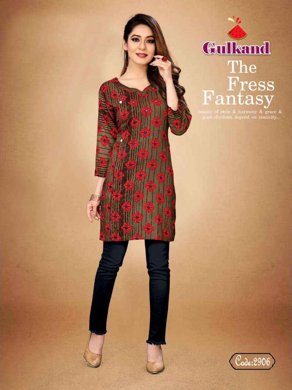 GULKAND BY WATERMELON 2901 TO 2908 SERIES DESIGNER BEAUTIFUL STYLISH FANCY COLORFUL PARTY WEAR & OCCASIONAL WEAR HEAVY RAYON PRINTED KURTIS AT WHOLESALE PRICE