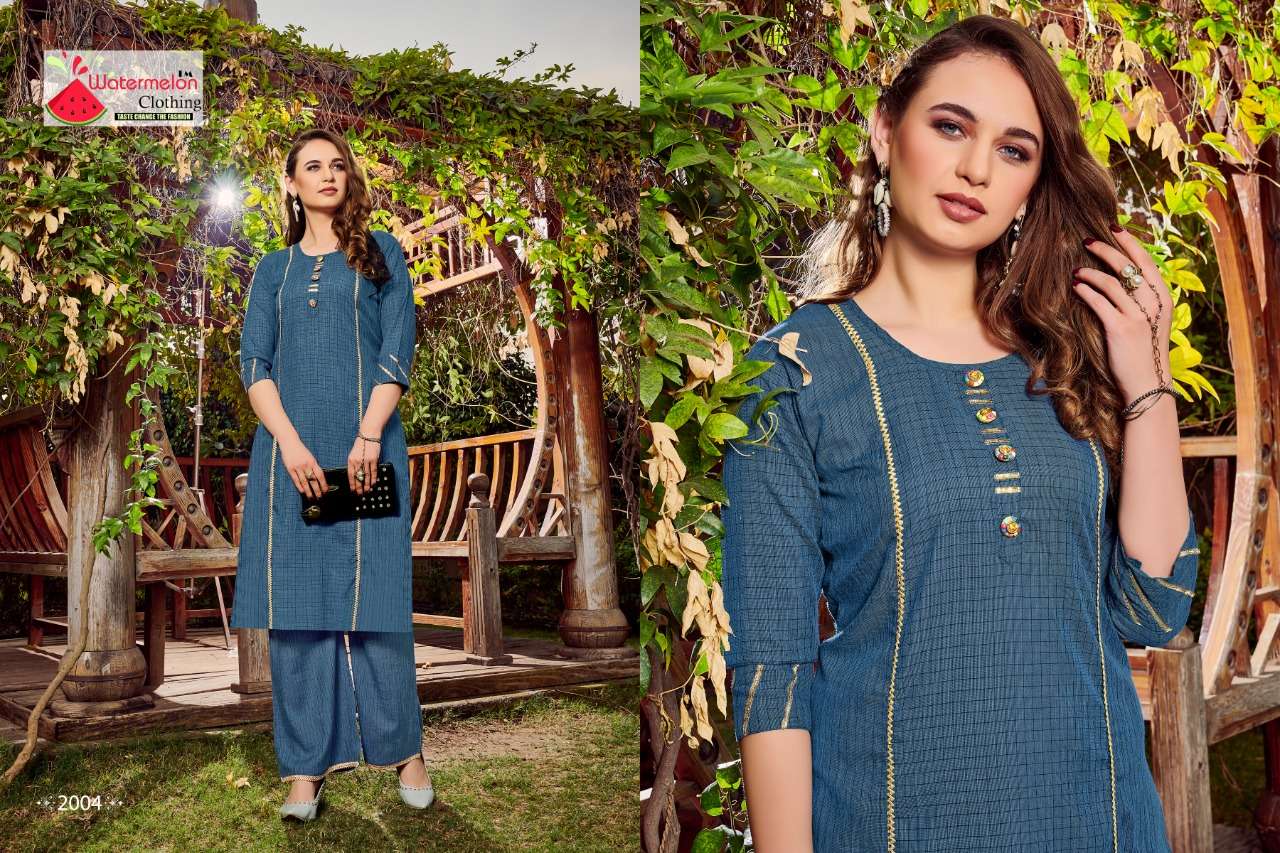 MEHAR BY WATERMELON 2001 TO 2005 SERIES DESIGNER BEAUTIFUL STYLISH FANCY COLORFUL PARTY WEAR & OCCASIONAL WEAR MARIA SOFT LINING CHEKCS KURTIS AT WHOLESALE PRICE