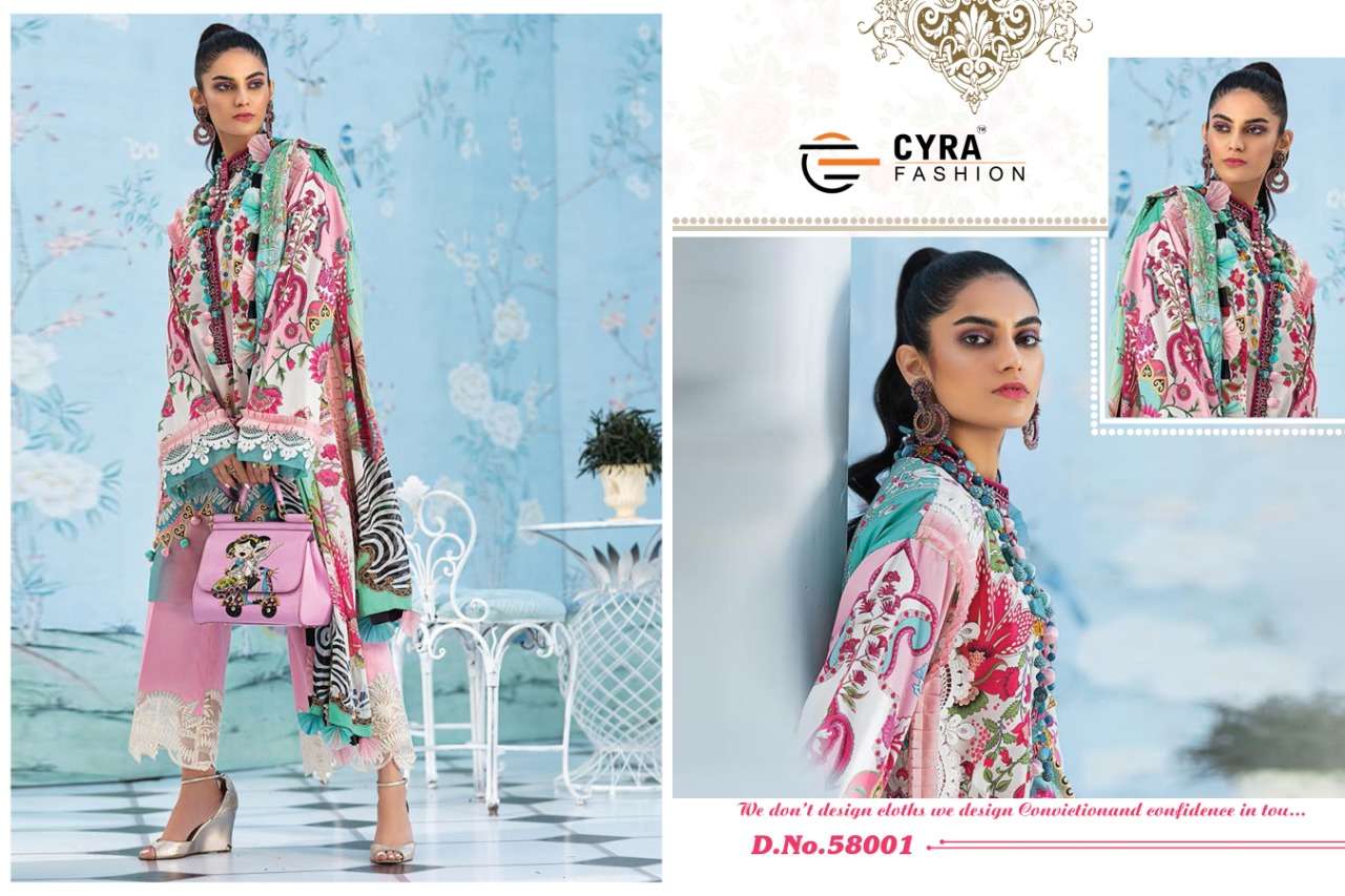 ALIZAH VOL-4 BY CYRA FASHION 58001 TO 58006 SERIES DESIGNER PAKISTANI SUITS BEAUTIFUL STYLISH FANCY COLORFUL PARTY WEAR & OCCASIONAL WEAR JAM COTTON WITH PATCH WORK DRESSES AT WHOLESALE PRICE